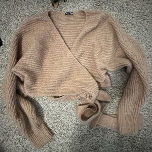 Fashion Nova Under Wraps Rib Knit Sweater mocha Knit Cardigan